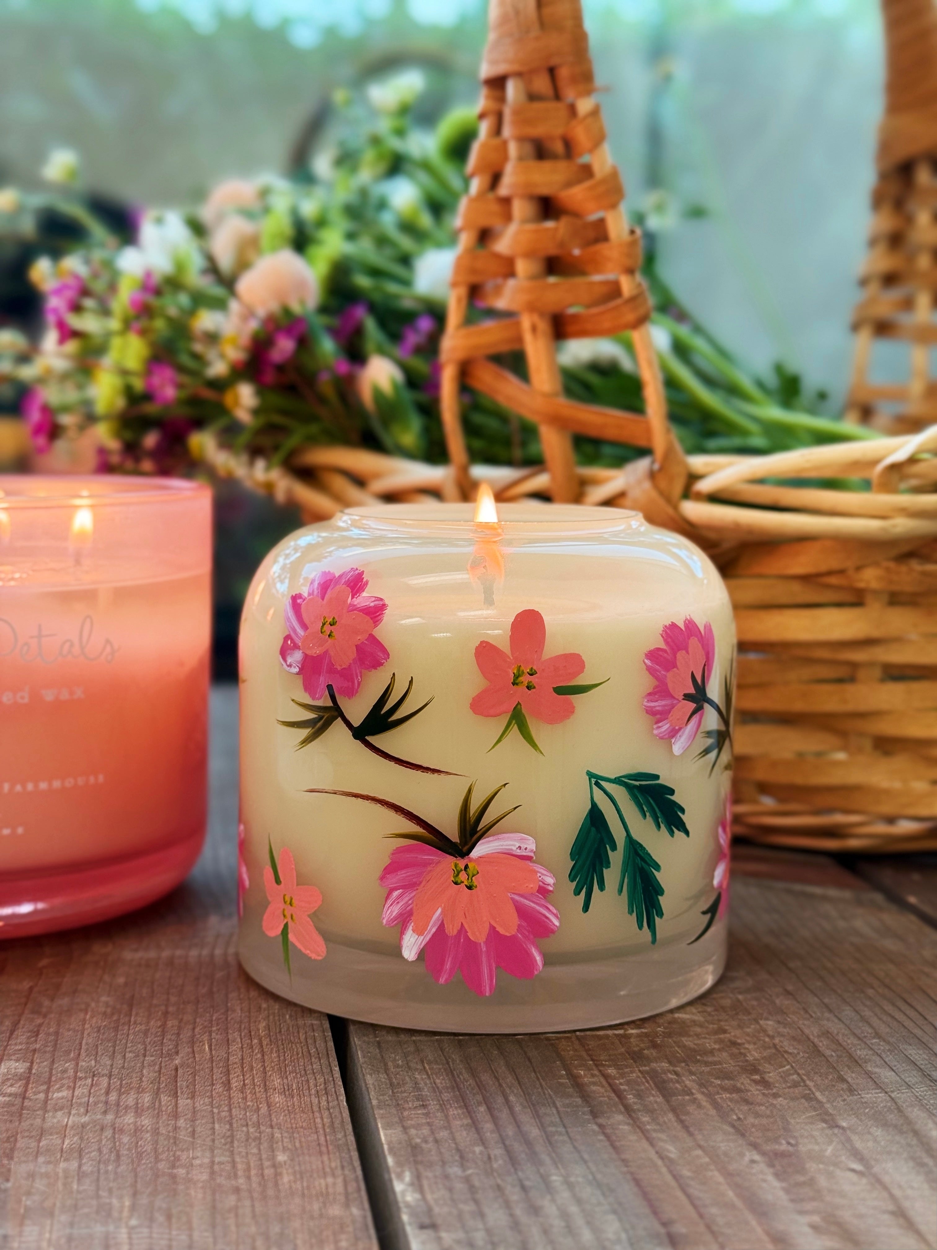 Peony Petals Single Wick Candle thumbnail
