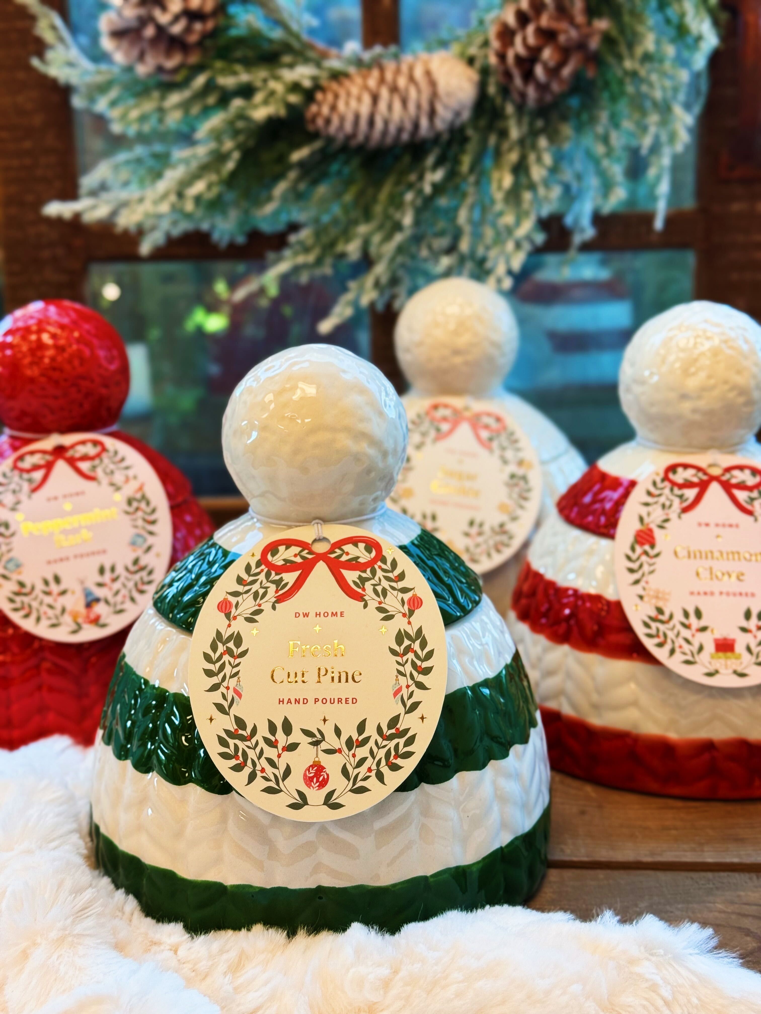 Peppermint Bark | Ceramic Double Wick Candle