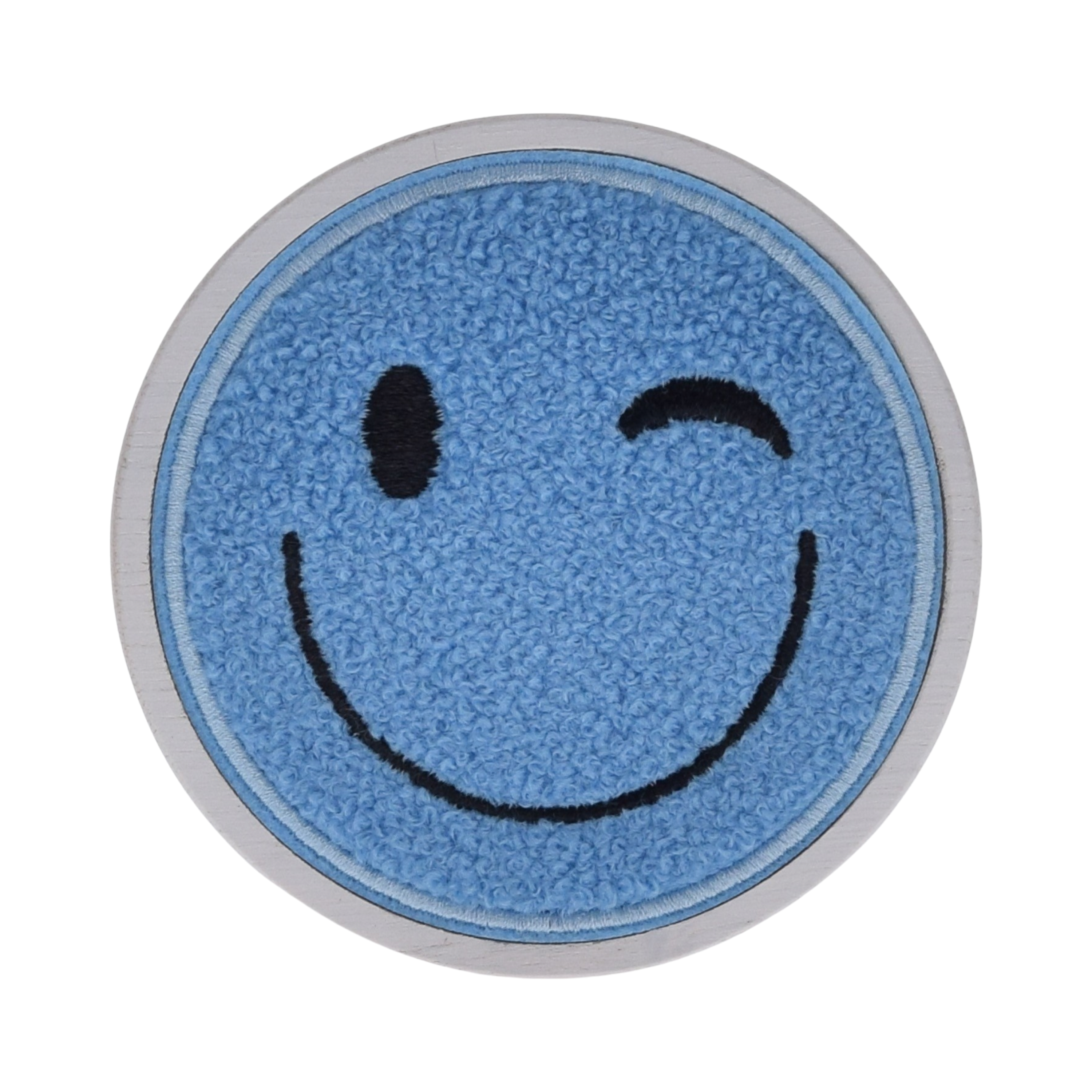 Goodies, you're cute wooden candle lid with winky eye design